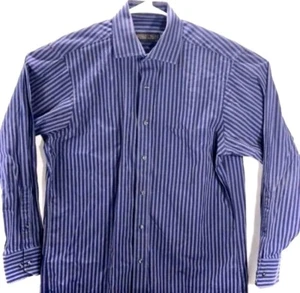 Donald Trump Mens Button Down Shirt Signature Collection LS Striped Sz M 15 1/2 - Picture 1 of 5