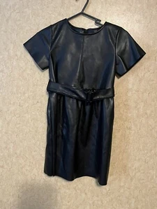 Wonder Nation Girls Size Medium 7-8 Black Leather Dress - Picture 1 of 5