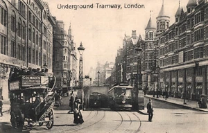 Underground Tramway London England Postcard 1910 Coleman's Mustard Adv, Trams  - Picture 1 of 2