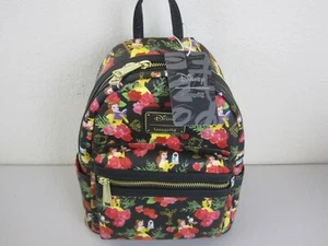 Disney Loungefly Beauty & The Beast BELLE Roses Black Mini Backpack 2018 (New) - Picture 1 of 6