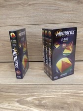 Memorex E-180 3 Hour VHS Super High Quality Tapes x 4. New And Sealed.