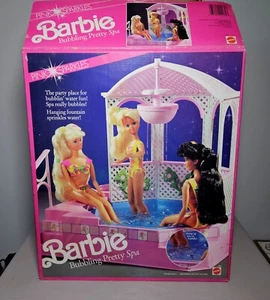1991 Barbie Bubbling Pretty Spa Pink Sparkles #9982 Mattel (nur Verpackung) - Bild 1 von 10