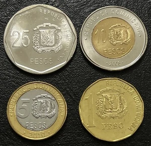 2008-2015 Dominikanische Republik Lot 4 Münzen Stempelglanz - Bild 1 von 8