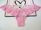 VICTORIA'S SECRET Pink Ruffle Skirted Thong Panty S M L XL Sexy Fishnet Mesh NWT