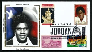 USA, SCOTT #4565, 996, 2412 & 3603, COMBO COLORANO SILK FDC COVER BARBARA JORDAN - Picture 1 of 1