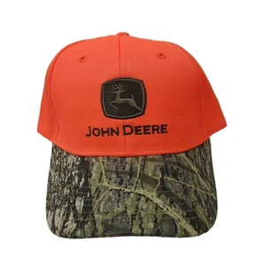 Sombrero John Deere Gancho y Lazo Camuflado Naranja Negro Bordado Logo Talla Única - Imagen 1 de 6