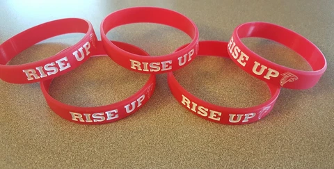 Atlanta Falcons RISE UP wristband Lot of 5 Cover