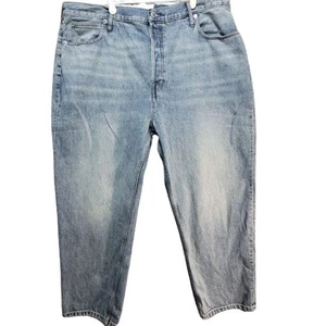 Everlane The 90's Way High Jean Medium Wash Blue Button Fly Size 35 Long - Picture 1 of 18