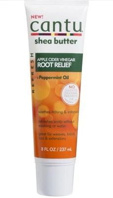 Manteiga de Karité CANTU Alívio de Raiz de Vinagre de Maçã + Óleo de Hortelã-Pimenta Fl Oz 8 Novo - Imagem 1 de 3