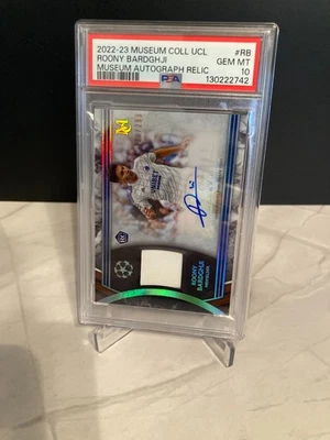 2022 - 23 Roony Bardghji Museum Autograph Relic Topps PSA 10 /299 - Image 1 of 2