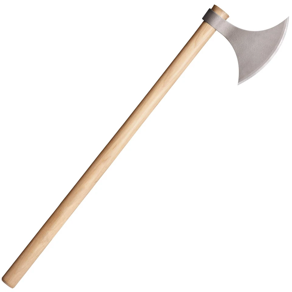 Viking Battle Axe with 30 Inch Hickory Handle Cutting Chopping Stabbing Tool - Image 1 of 4