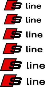 6x Audi s line Brake caliper decals stickers 3 sizes black & red rs3 s3 a1 s5 s6 - Picture 1 of 6