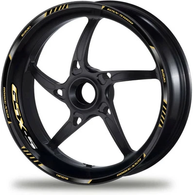 Suzuki GSXS 1000 giallo GSX-S1000 decalcomanie cerchi moto adesivi oro - Immagine 1 di 2