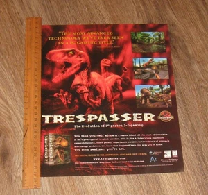 Jurassic Park AD Trespasser Computer Game ONE magazine page advertisement - Picture 1 of 1