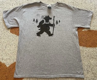 Camiseta de oso de senderismo Delta gris grande para niños jóvenes Foto 1 de 4