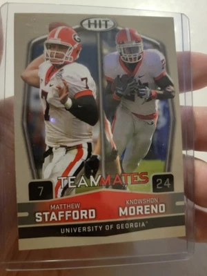 2009 Sage Hit #56 Matthew Stafford Knowshon Moreno Teammates Rookie RC Georgia - Image 1 of 2