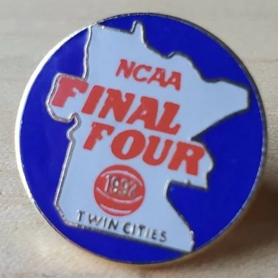 Final Four 1992 pin Twin Cities Minnesota pin Duke Michigan Fab 5 CBS Sports sc - Image 1 of 4