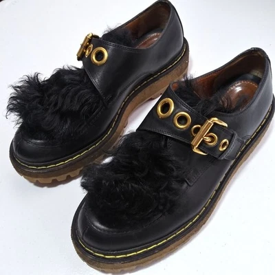 Zapato Coche Olimpiadi St Moritz Negro Scarpa Donna Grueso Taco Sin Cordones Raro Talla 7 Foto 1 de 4