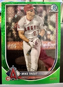 2025 Bowman Chrome Mike Trout Green Mojo Refractor /99 LA Angeles. LA - Bild 1 von 2