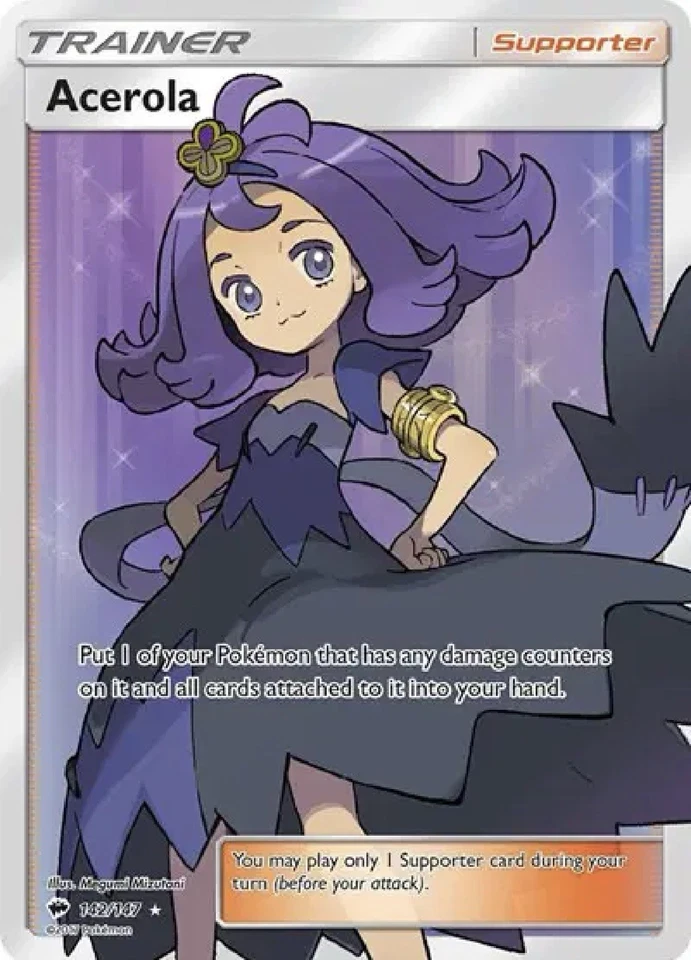Acerola 142/147 Pokémon Burning Shadows Full Art Ultra Rare (MP) - Image 1 of 1
