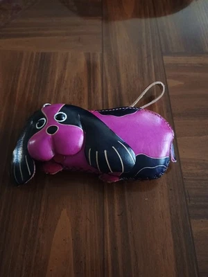 Bolso para monedas hecho a mano de cuero sintético 3D Puff Bassett Hound perro encanto Foto 1 de 4