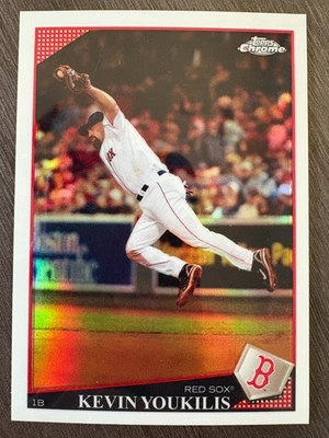 2009 Topps Chrome Kevin Youkilis #31 refractor Boston Red Sox Foto 1 de 2
