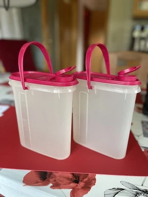 Tupperware 2x Großer Getränkebehälter/Mundschenk 587 mit Tragegriff - Bild 1 von 3