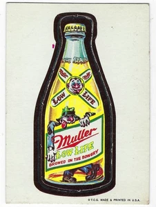 Topps Wacky Packages 1967 serie Die-Cut #23 de 44 cerveza Muller Low Life casi nueva- - Imagen 1 de 2