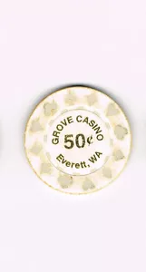 Everett, Washington - Grove Casino - 50 Cent Casino Chip - Bild 1 von 2