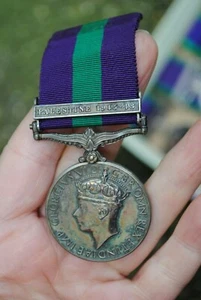 GSM medal PALESTINE 1945-48 bar RAMC - Picture 1 of 4