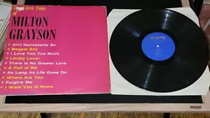 Milton Grayson The Velvet Voice Of Milton Grayson LP 1961 Famous Records VG - Picture 1 of 3