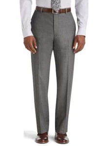 Joseph Abboud Men's Dress Pants Size 54 NWT Gray Tollegno Super 120s Wool Slacks - Picture 1 of 9