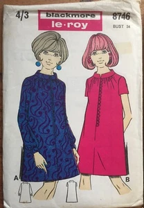 Vintage 1960's Le-Roy 8746 Maternity Dress Sewing Pattern size B34 - Picture 1 of 2