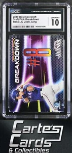 Josh Jung 2019 Bowman Draft #BSB-JJ Draft Pick Breakdown Texas Rangers CGC 10 - Picture 1 of 2