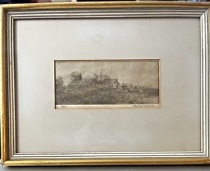 Michael Coleman 4 von 20 Kunst Western Radierung 6x3 gerahmt 12x9 Vintage - Bild 1 von 9