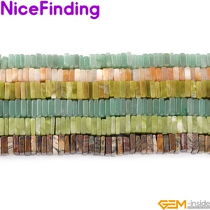 "Cuentas de jade aventurina natural disco espaciador cuentas fabricación de joyas 15""" - Imagen 1 de 49