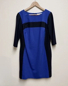 Boden Etuikleid blau Color Block 3/4 Arm Büro Karriere Wolle Größe 10 - Bild 1 von 6