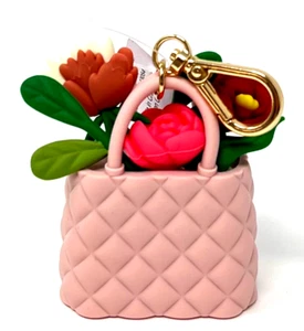 BATH BODY WORKS FLORAL BOUQUET IN HAND BAG POCKETBAC HOLDER SANITIZER CASE CLIP - Picture 1 of 5