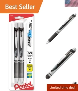 Pentel EnerGel RTX einziehbarer flüssiger Gelstift, 2 Stück (1er Pack), schwarz - Bild 1 von 7