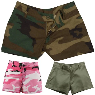 Pantalones Cortos Militares Para Mujer Camuflaje Ejército Informales Descanso Mini Niños Foto 1 de 2