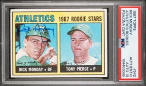 1967 Topps #542 Rick Monday Signed Rookie Card Autograph RC PSA 10 Auto A's Cubs - Picture 1 of 2