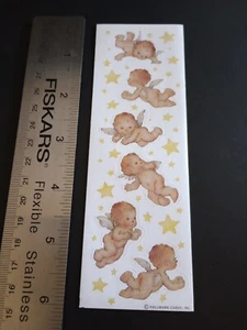 Vintage HALLMARK Mary Hamilton Christmas Nativity Angels Sticker Strip VTG RARE - Picture 1 of 11
