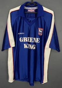 VINTAGE MENS FC IPSWICH TOWN 1999/2001 HOME SOCCER FOOTBALL SHIRT JERSEY SIZE L - Picture 1 of 22