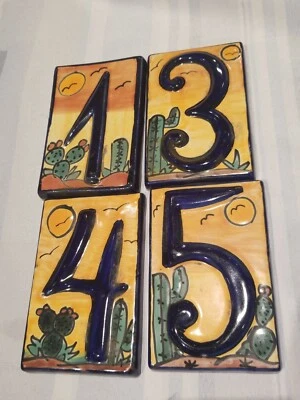 Vintage LOT OF 4  House Numbers 5 1/2 INCH number 1 3 4 & 5  GATE HOUSE F/Shippi - Image 1 of 4