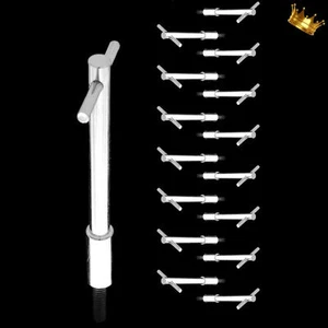 Chrome 4 Inch Tall Valve Cover T-Handles for Ford 351 Cleveland Set of 16 - Picture 1 of 1