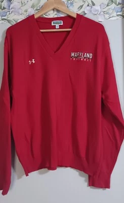 Andrew Rohan Edwards XL Rojo EE. UU. Vintage Tejido Maryland Fútbol Atletismo Sudor Foto 1 de 4