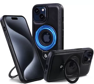2x Apple iPhone 16 15 14 Plus 13 12 11 Pro XR Max Hülle Leder Stoßfest Cover - Bild 1 von 7