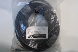 50FT BNC Male/Male RG59U Coax Cable CCTV Video Camera W/simiese 18 awg red/blk - Picture 1 of 8