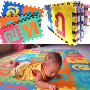 Kid play Learning Mat Jigsaw Soft Foam Carpet Thai Alphabet Educational Game - Picture 1 of 6