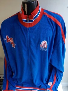 Giacca da pista REEBOK Hardwood Classics "ABA" blu/rosso/bianco TG 4XL NUOVA CON ETICHETTE - Foto 1 di 6